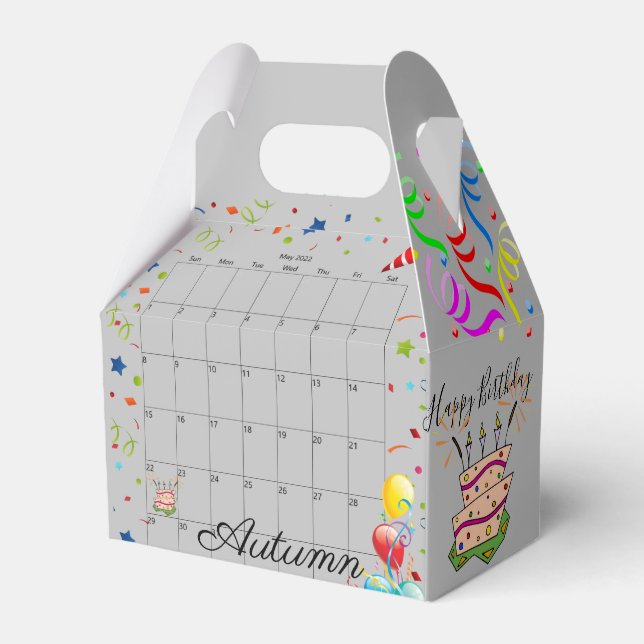 Happy Birthday Gable Favor Box May 2022 (Front Side)