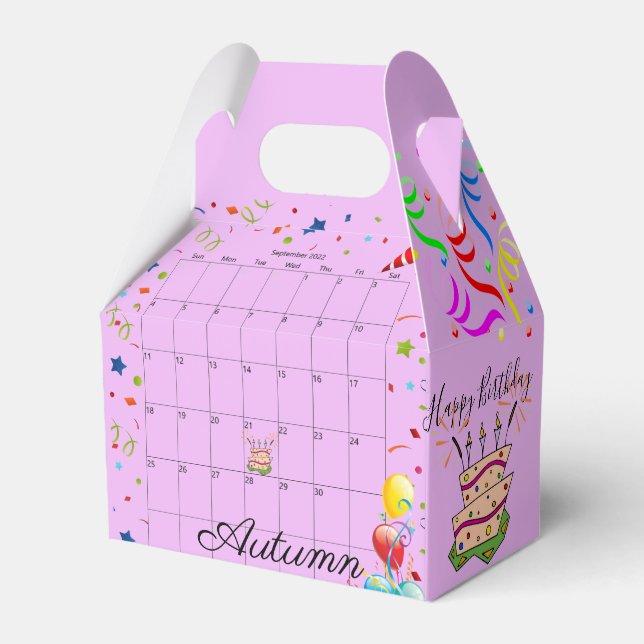 Happy Birthday Gable Favor Box September 2022 (Front Side)
