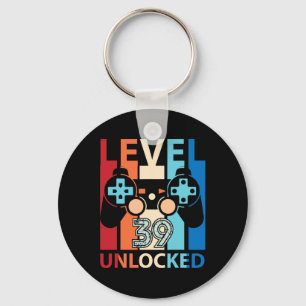 Happy Birthday Gamer Level &#  Years Old Unlocked Keychain