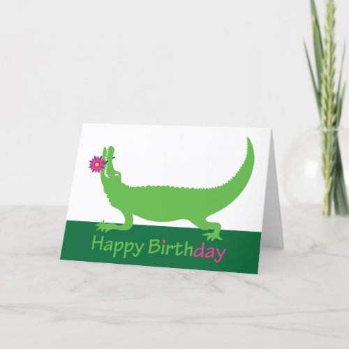 Happy Birthday Gator Card