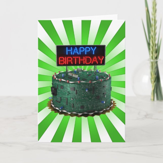 Happy Birthday, Geek Card (Front)