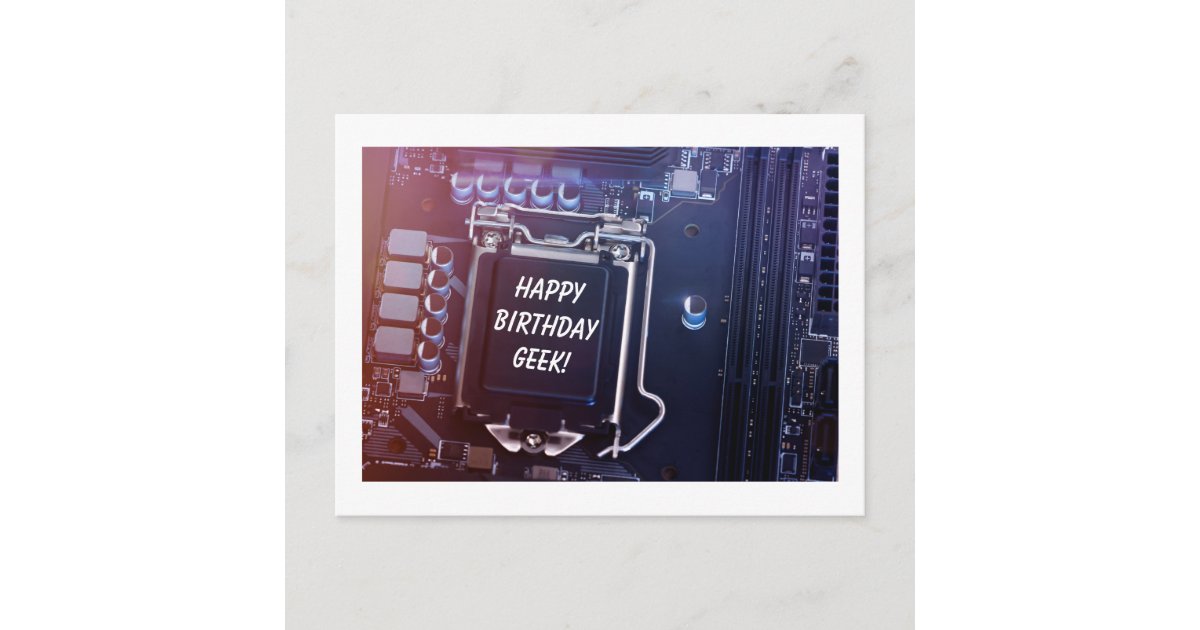 Happy Birthday Geek Postcard | Zazzle