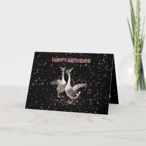 Happy Birthday Geese Card