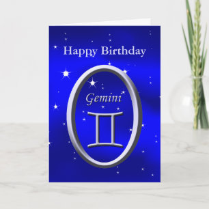 Happy Birthday Gemini Greeting Card