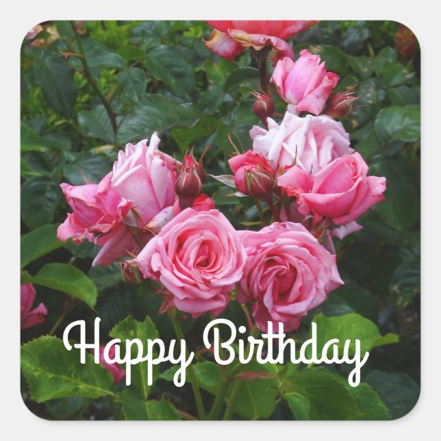 Happy Birthday Gene Boerner Rose #1 Stickers (Front)