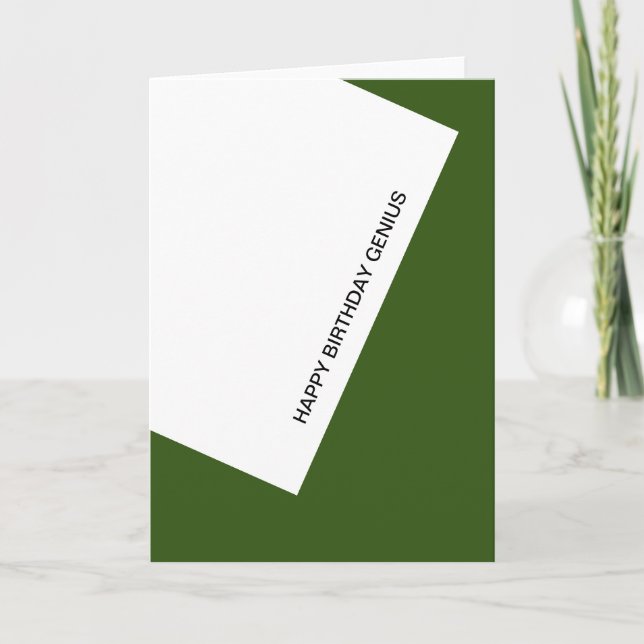 happy birthday genius card (Front)