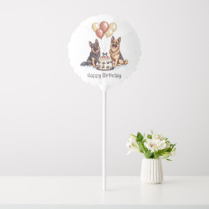 Happy Birthday German Shepherd Dogs Birthday Cake Balloon