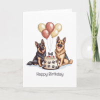 Happy Birthday German Shepherd Dogs Birthday Cake