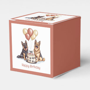 Happy Birthday German Shepherd Dogs Birthday Cake Favor Boxes