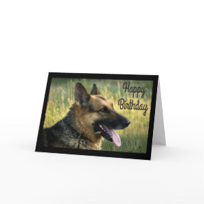 Happy Birthday German Shepherd Puppy Dog Card
