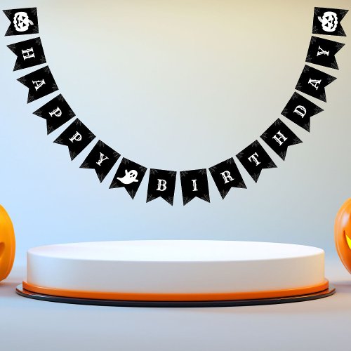 Happy Birthday Ghost_Pumpkin Halloween Bunting Flags