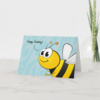 Happy Birthday, Giant Smiling Bee Card