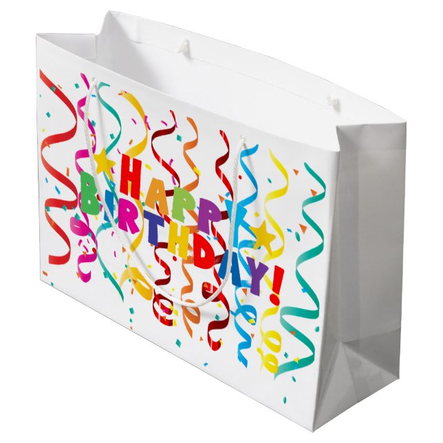 Happy Birthday Gift Bag (Back Angled)