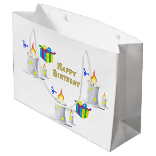 Happy Birthday Gift Bag Candle