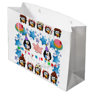 Happy Birthday Gift Bag Penguin