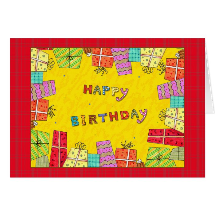 Happy Birthday Gift Boxes   birthday greeting card