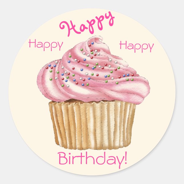 Happy Birthday Gift Seals (Front)