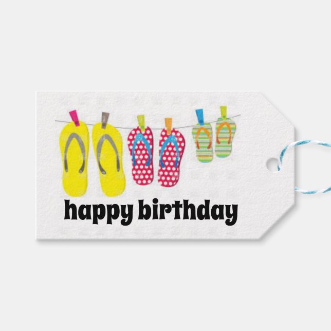 HAPPY BIRTHDAY GIFT TAG (Front (Horizontal))