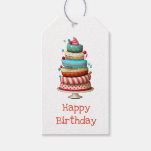 Happy birthday gift tag