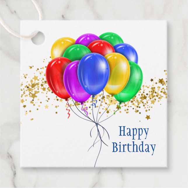 Happy Birthday Gift Tag (Front)