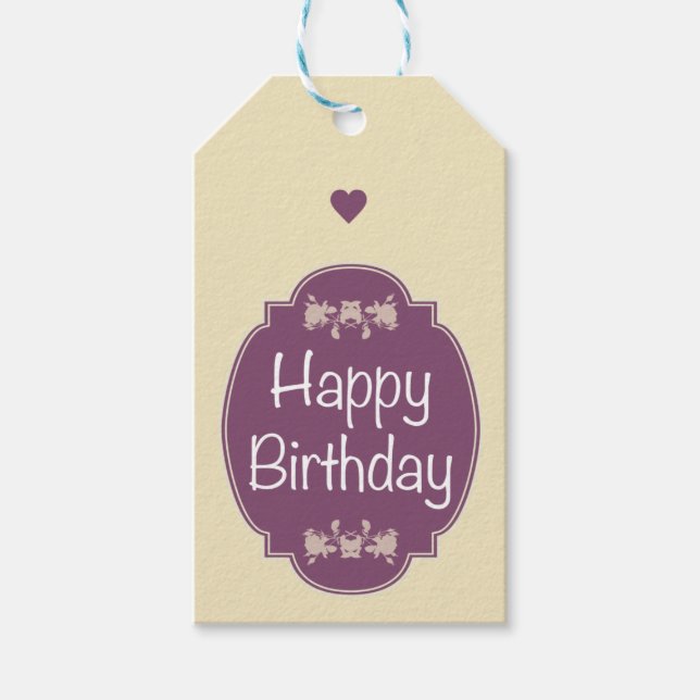 Happy Birthday Gift Tags (Front)