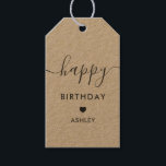 Happy Birthday Gift Tags, Birthday Tags, Kraft Gift Tags<br><div class="desc">These are the perfect little gift tags. You can customize front and back text,  as well as change the colors.</div>