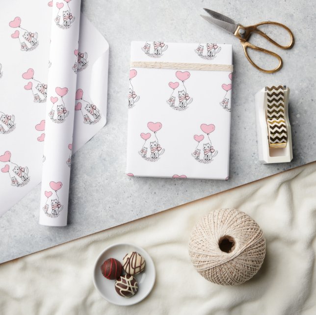 Happy Birthday Gift Wrapping Paper Cats Kittens (Crafts)