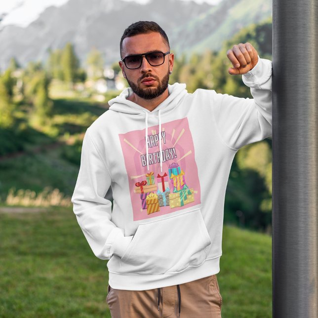 Happy Birthday Gifts On Pink Hoodie (Creator Uploaded)
