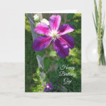 Happy Birthday Gigi Purple Flower Clematis Card<br><div class="desc">Personalized Happy Birthday Gigi Pretty Purple Flower Clematis card.</div>