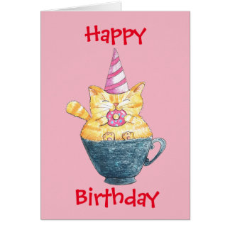 Ginger Cat Birthday Cards - Greeting & Photo Cards | Zazzle