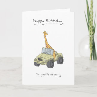 Happy Birthday - Giraffe Card