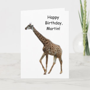 Happy Birthday Giraffe Card