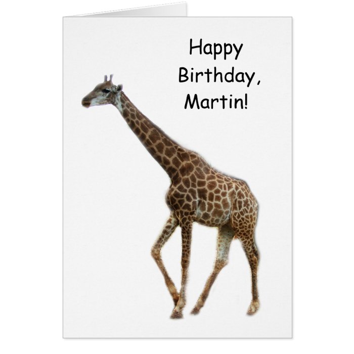 Happy Birthday Giraffe Card