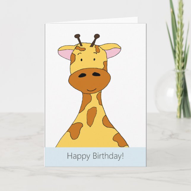 Happy Birthday Giraffe Card (Front)