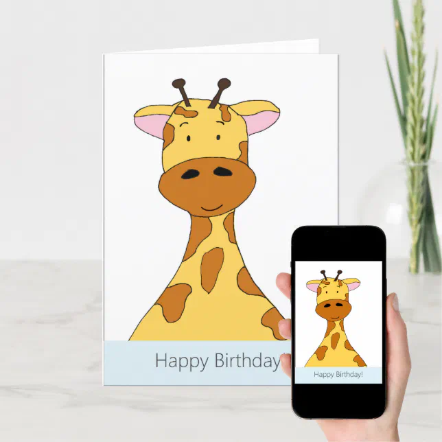 Happy Birthday Giraffe Card Zazzle