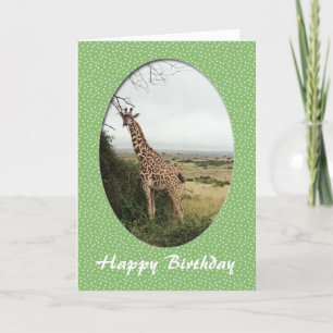 happy birthday giraffe card