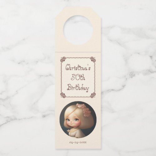 Happy Birthday Girl 01 Bottle Hanger Tag