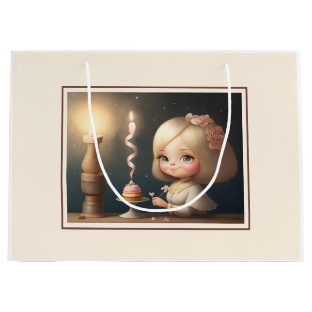 Happy Birthday Girl 01 Large Gift Bag (Front)