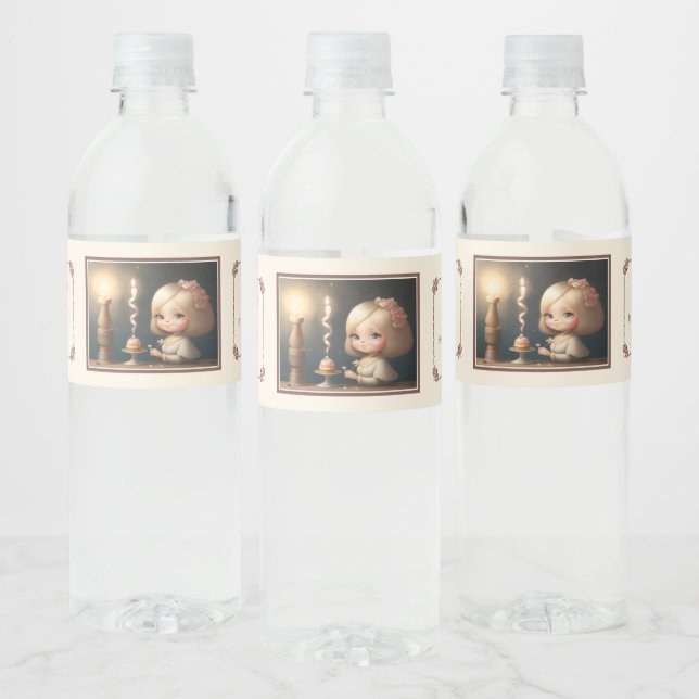 Happy Birthday Girl 01 Water Bottle Label (Bottles)