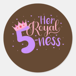 Her Royal 5ness Cake Topper Princess 5th Birthday Party 