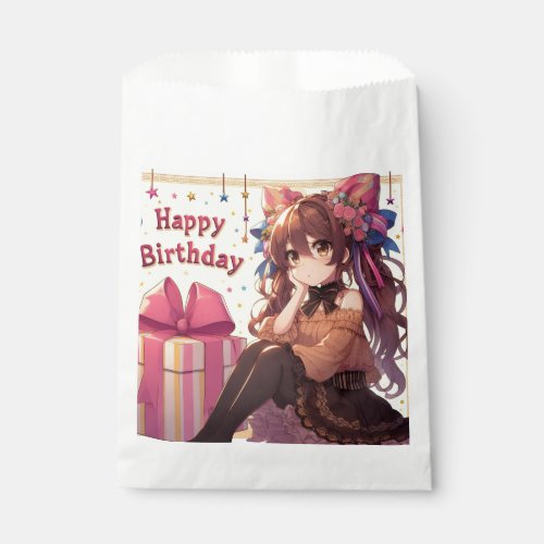 Happy birthday girl anime version favor bag