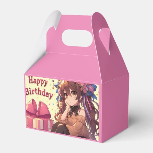 Happy birthday girl anime version favor boxes