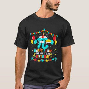 Happy Birthday Girl Boy T Math Geek Pi Day Kids T-Shirt