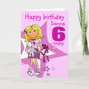 Happy Birthday Girl personalise age card