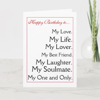 Happy Birthday girlfriend.boyfriend,wife,husband Card