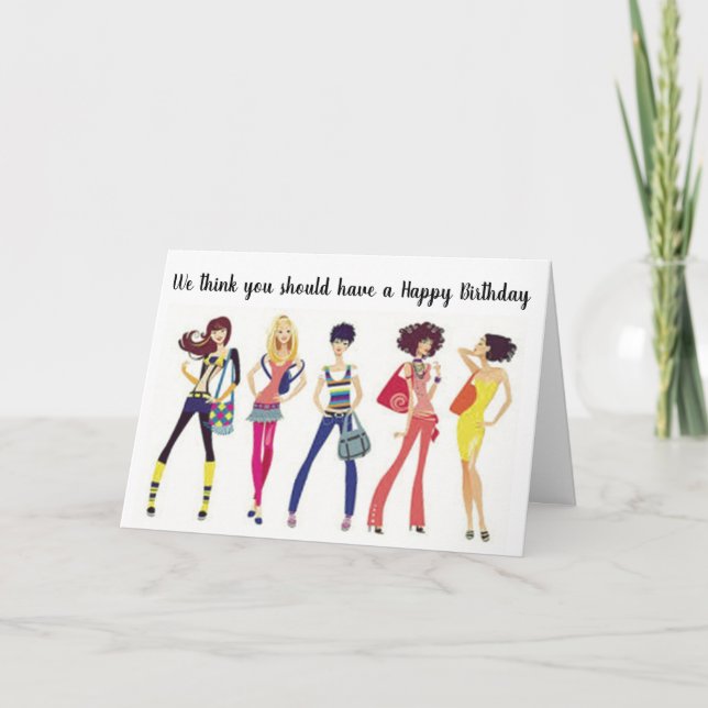 **HAPPY BIRTHDAY GIRLFRIEND** CARD (Front)