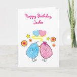 Happy Birthday Girlfriend Name Customizable Card<br><div class="desc">This name customizable card for your girlfriend let's her know she's the only one for you. (Please come visit us at PenguinCornerStore to see matching items,  as well as many other creative and unique products!)</div>