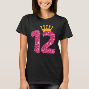 Happy Birthday  Girls 12th Party 12 Years Old Bday T-Shirt
