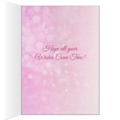 Happy Birthday Girl's Unicorn Personalized Card (Inside (Right))