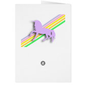 Happy Birthday Girl's Unicorn Personalized Card (Back)